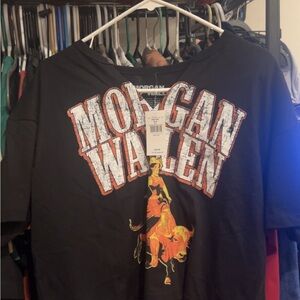 Morgan Wallen Black Graphic Crop Top